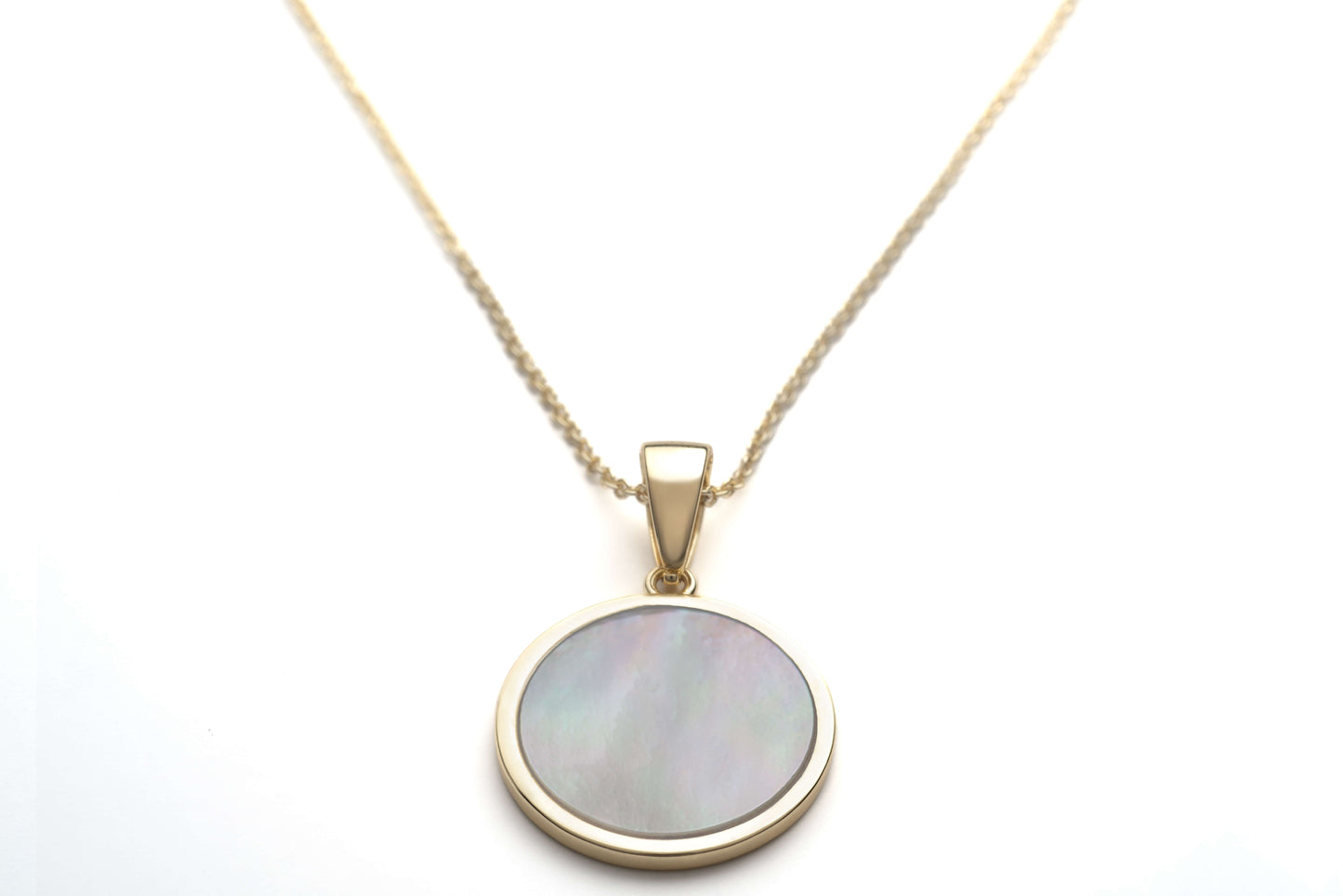 'Hashem Melech' (God is King) Mother of Pearl Necklace