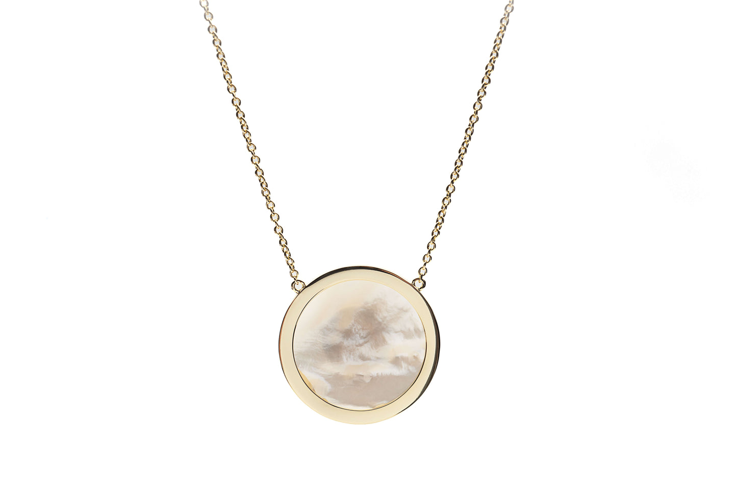 Mother of Pearl Necklace 14K Gold electroplated