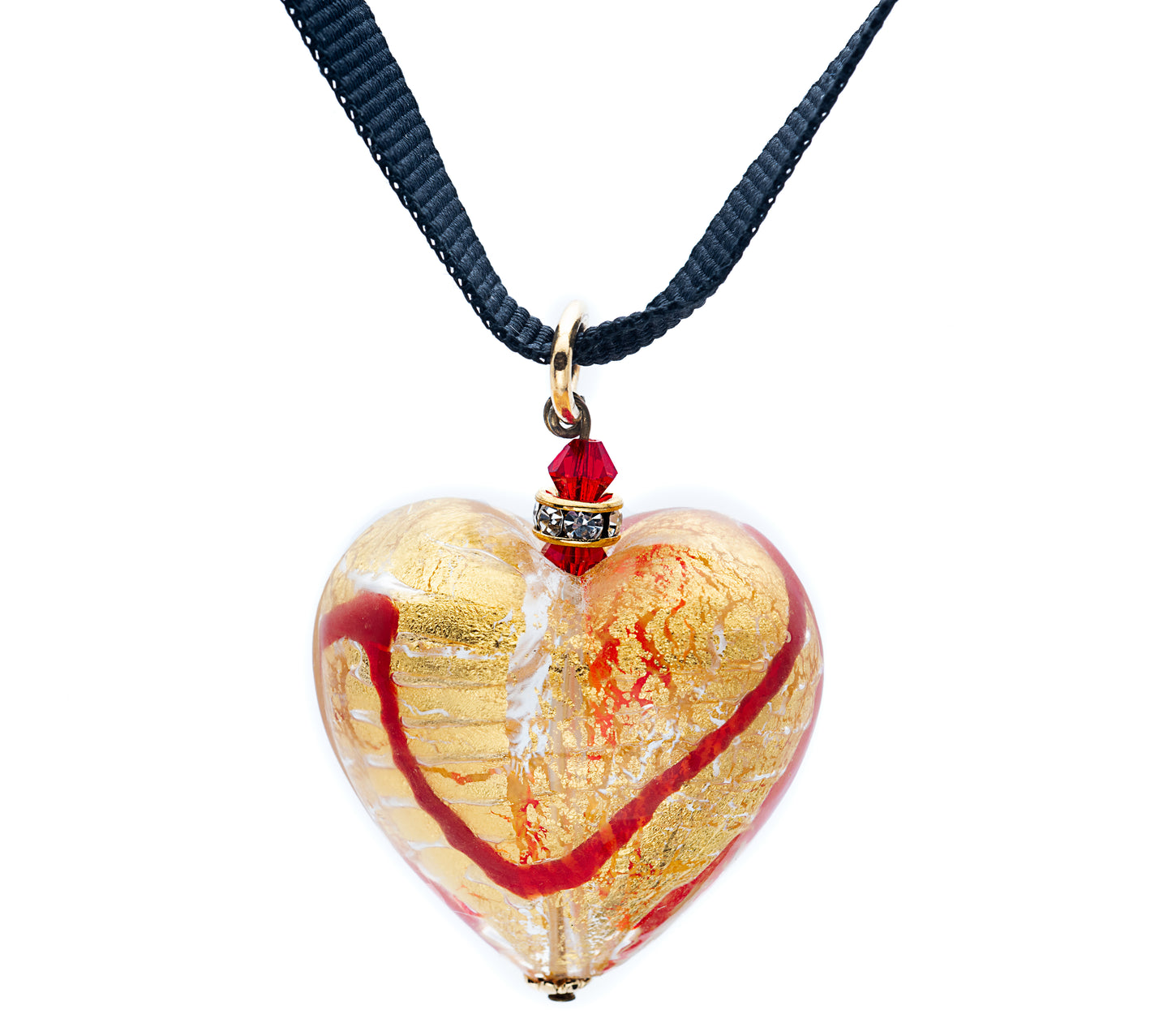 Heart Shaped Murano Glass Pendant