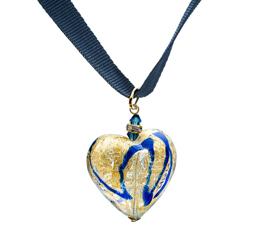 Heart Shaped Murano Glass Pendant